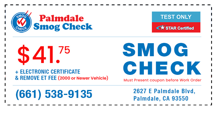 Palmdale Smog Check Coupon
