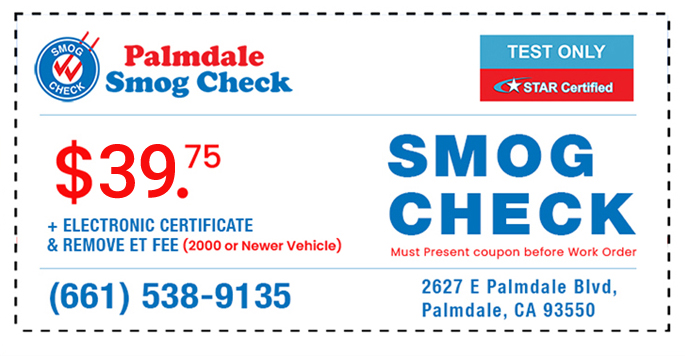 Smog Check Coupon | Palmdale Smog Check Smog Check Coupon